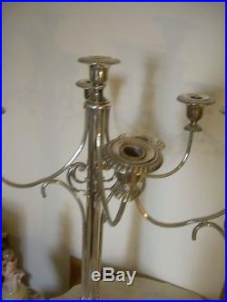 27 PR OF SIVERPLATED ART NOUVEAU CANDELABRAS 4 ARMS 5 LIGHTS Wm A. ROGERS