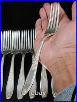 28 Of Vintage 1847 Rogers Bros Silverware Silver Plate Flatware Fork Spoon Knife