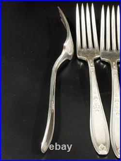 28 Of Vintage 1847 Rogers Bros Silverware Silver Plate Flatware Fork Spoon Knife
