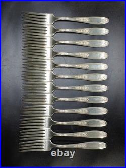 28 Of Vintage 1847 Rogers Bros Silverware Silver Plate Flatware Fork Spoon Knife