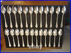 2 Lots Of 12 1881 Rogers Oneida Ltd Silver Plate Flatware Enchantment Teaspoons