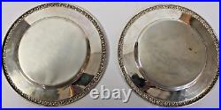 2x F. B. Rogers Silver Co. Margaret Rose Plates 120.9g