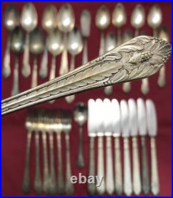 33 Pc 1933 MARQUISE Silverplated MIX SPOONS -GRILLE FORKS -KNIVES + 1847 Rogers 33 Pc 1933 MARQUISE Silverplated MIX SPOONS -GRILLE FORKS -KNIVES + 1847 Rogers