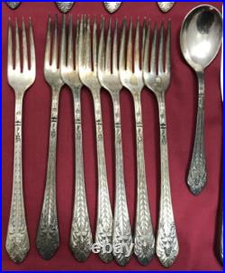 33 Pc 1933 MARQUISE Silverplated MIX SPOONS -GRILLE FORKS -KNIVES + 1847 Rogers 33 Pc 1933 MARQUISE Silverplated MIX SPOONS -GRILLE FORKS -KNIVES + 1847 Rogers