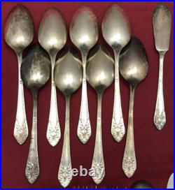 33 Pc 1933 MARQUISE Silverplated MIX SPOONS -GRILLE FORKS -KNIVES + 1847 Rogers 33 Pc 1933 MARQUISE Silverplated MIX SPOONS -GRILLE FORKS -KNIVES + 1847 Rogers