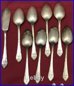 33 Pc 1933 MARQUISE Silverplated MIX SPOONS -GRILLE FORKS -KNIVES + 1847 Rogers 33 Pc 1933 MARQUISE Silverplated MIX SPOONS -GRILLE FORKS -KNIVES + 1847 Rogers