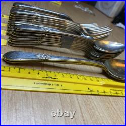 33 Pieces 1847 Rogers Bros ADORATION Silverplate Flatware Silverware IS