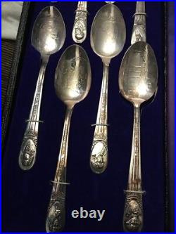 34pc-Wm. Rogers American Presidents Commenorative Silver Plate spoon Collection