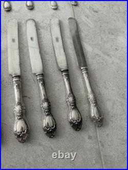 35 Rogers Bros 1847 XS Triple Silver Plate Table Dinner Spoon Knife Fork Rose