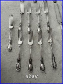 35 Rogers Bros 1847 XS Triple Silver Plate Table Dinner Spoon Knife Fork Rose