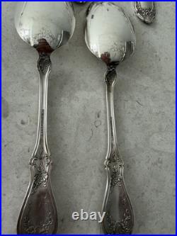 35 Rogers Bros 1847 XS Triple Silver Plate Table Dinner Spoon Knife Fork Rose