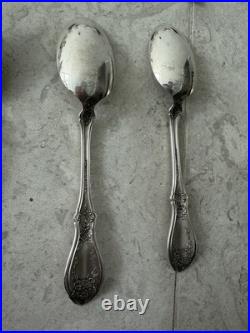 35 Rogers Bros 1847 XS Triple Silver Plate Table Dinner Spoon Knife Fork Rose