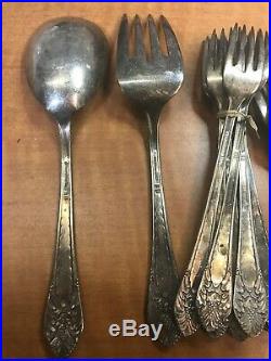 36 Pc Lot of 1847 Rogers Bros IS MARQUISE Silverplated Flatware Mix No Monogram
