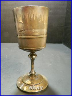 (3) Antique Rogers & Smith Northern Expedition Polar Bear Silver Plate Goblets