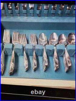 40 Pc Rogers & Bro International Silver Plate Exquisite Radiant Lady Flatware