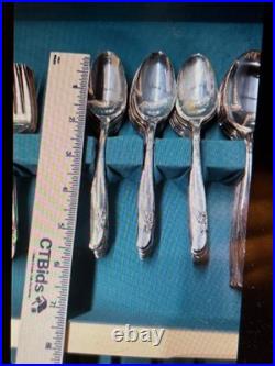 40 Pc Rogers & Bro International Silver Plate Exquisite Radiant Lady Flatware