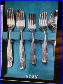 40 Pc Rogers & Bro International Silver Plate Exquisite Radiant Lady Flatware
