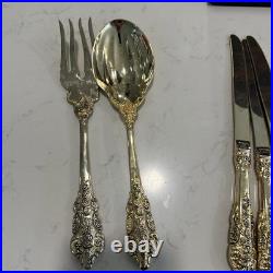 42 FB Rogers Golden Grand Antique Flatware Silverware 40 Pcs +2 Hostess withcase