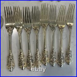 42 FB Rogers Golden Grand Antique Flatware Silverware 40 Pcs +2 Hostess withcase