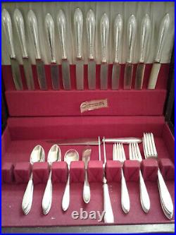 46 pcs Argosy 1926 By 1847 Rogers Bros Silverplate Flatware Set Service for 12