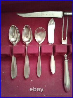 46 pcs Argosy 1926 By 1847 Rogers Bros Silverplate Flatware Set Service for 12