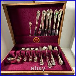 47-Pc 1847 Rogers Bros REFLECTION Silverplate Flatware Set with Naken Chest 1959
