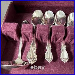 47-Pc 1847 Rogers Bros REFLECTION Silverplate Flatware Set with Naken Chest 1959