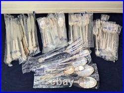 47 Pc Vtg Silver Plate Flatware Set IS Rogers Bros. Reflection 8 Place Settings