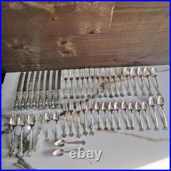47 Pcs 1847 Rogers Bros VINTAGE Grape Vine Silverware 47 Pcs 1847 Rogers Bros VINTAGE Grape Vine Silverware