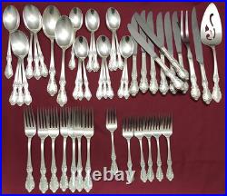 48Pc GRAND ELEGANCE Silverplated SERVICE FOR 6 + EXTRAS & SERVING Pcs Rogers