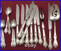 48Pc GRAND ELEGANCE Silverplated SERVICE FOR 6 + EXTRAS & SERVING Pcs Rogers