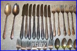 48 PCS ROGERS & BRO INSPIRATION 1933 SILVER PLATE FLATWARE and Box