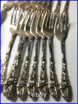 48 Pieces Embossed FB Rogers Silverplate Set, Holly Pattern Serving#jjj