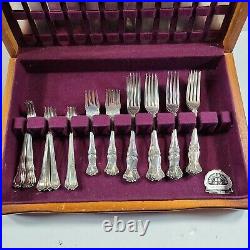 48 Vintage 1847 Rogers Bros Triple XS Serving Forks Knives Grapevine Silverware