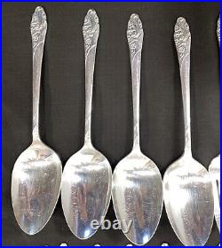 48 piece Oneida Community Silverplate Evening Star Flatware Silverware Set