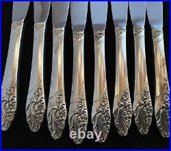 48 piece Oneida Community Silverplate Evening Star Flatware Silverware Set