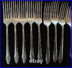 48 piece Oneida Community Silverplate Evening Star Flatware Silverware Set