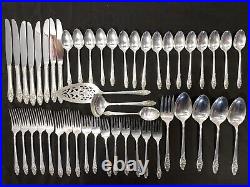 48 piece Oneida Community Silverplate Evening Star Flatware Silverware Set