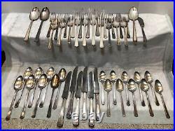 49Pc ANNIVERSARY by 1847 Rogers Silverplate Flatware & Serving Pcs SEE LIST