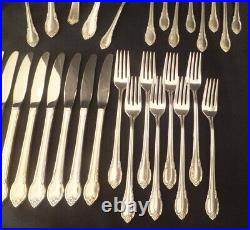 49pc 1847 Rogers Bros Silver-Plated Remembrance Flatware Set for 8 #35