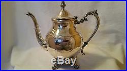 4 Pc FB Rogers Silver Co 1883 Victorian Silverplate Coffee Tea Service Set