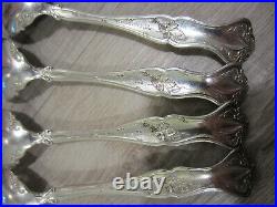 4 Silverplate VINTAGE pattern ICE CREAM FORKS by 1847 Rogers Bros -Grape Pattern