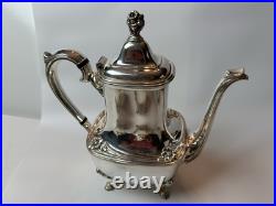 4pc Daffodil Pattern 1847 Rogers Bros Silver Plate Tea & Coffee Service Set 4pc Daffodil Pattern 1847 Rogers Bros Silver Plate Tea & Coffee Service Set