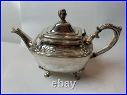 4pc Daffodil Pattern 1847 Rogers Bros Silver Plate Tea & Coffee Service Set 4pc Daffodil Pattern 1847 Rogers Bros Silver Plate Tea & Coffee Service Set