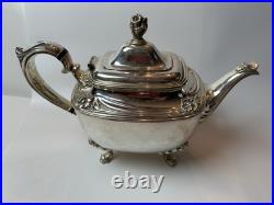 4pc Daffodil Pattern 1847 Rogers Bros Silver Plate Tea & Coffee Service Set 4pc Daffodil Pattern 1847 Rogers Bros Silver Plate Tea & Coffee Service Set