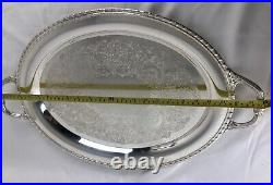 4pc Rogers Bros Mfg Co Silver Plate Tea Coffee Vintage Service Set Butler Tray