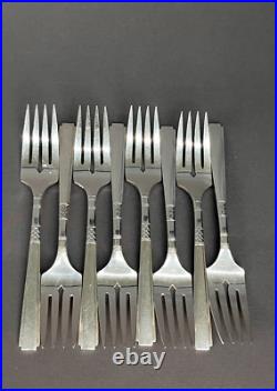 50Pc Oneida CAPRI Silverplate 1881 Wm A Rogers Art Deco Flatware Set Svc For 8
