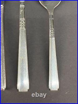 50Pc Oneida CAPRI Silverplate 1881 Wm A Rogers Art Deco Flatware Set Svc For 8