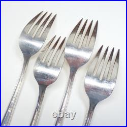 50 PC Wm. Rogers Mfg Co AA Jubilee Silverplate I. S. Flatware Set Vtg withCase