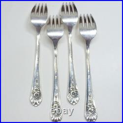 50 PC Wm. Rogers Mfg Co AA Jubilee Silverplate I. S. Flatware Set Vtg withCase